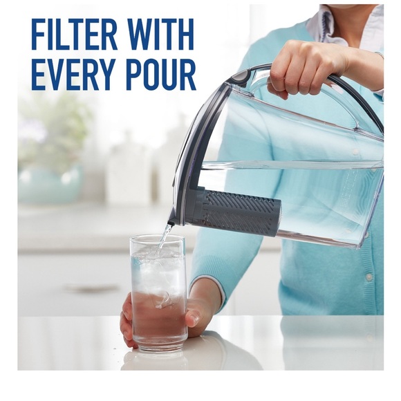 Brita Stream Rapids Water Filter Pitcher, Carbon Gray, Large 10 Cup, 1 Count - Picture 10 of 11